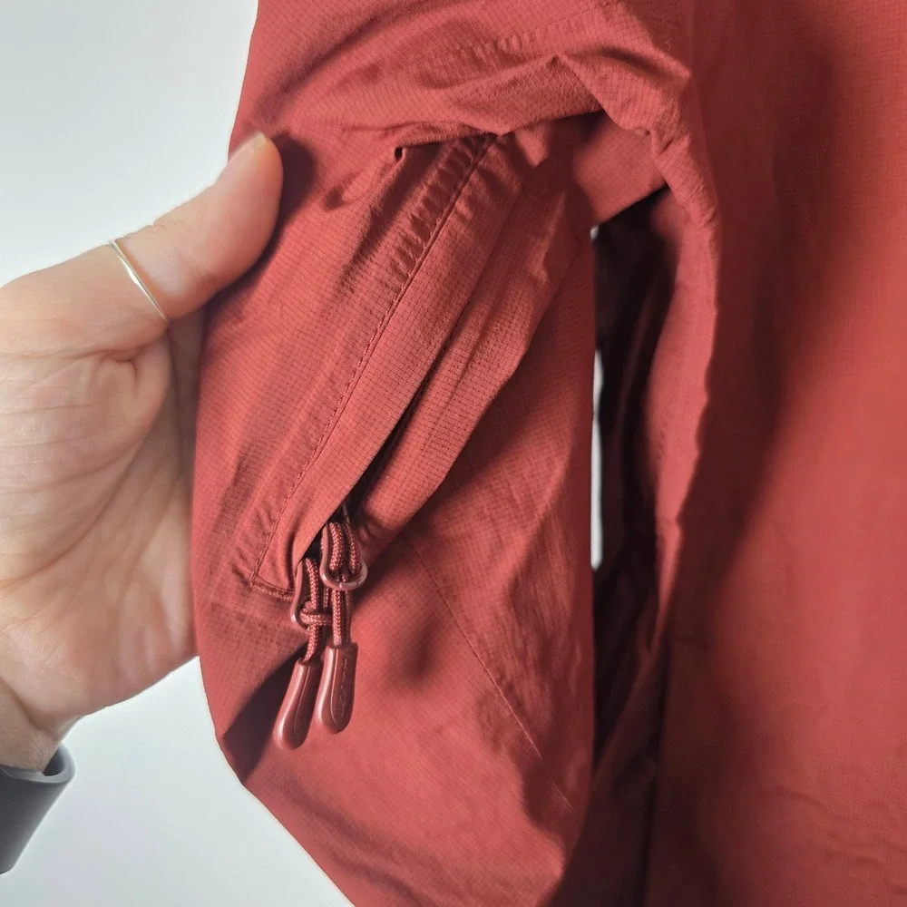 LL Bean‎ TEK O2 Womens XS Petite Rain Jacket Waterproof Hooded Rust Red